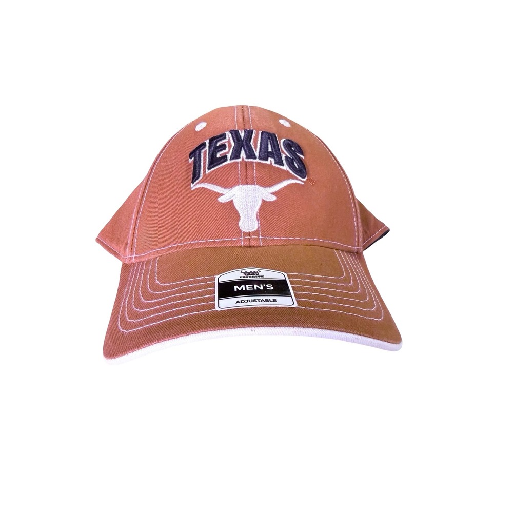 Fan Favorite Texas Hat Mens OS Burnt Orange Cotton Longhorns Adjustable Cap